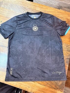 La Pulga Black Graphic Soccer Jersey. Like new, used once. XL Messi